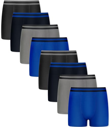 FM London Lot de 8 Boxer Enfant - Boxers Confortables pour Enfants dans Une variété de Couleurs