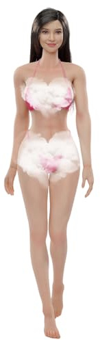 HIPLAY VERYCOOL Kvinnlig Sömlös VCD-02A Artikulerad Silikon Medium-Byst Rosa-Vit Hud Oavtagbara Fötter 1/6 Skala Actionfigur Kropp