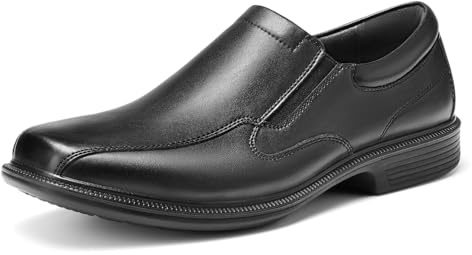 HEEZ Mens Loafers Split Leather Slip On Dress Shoes Mens Business Oxford
