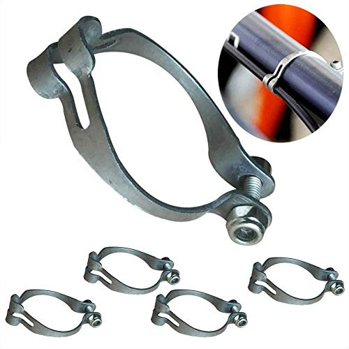 POFET 4 uppsättningar metallring fast för att rama in MTB cykelkabel guide bromskabel växelförare kabel bas styrklämma montering linje tub hölje hållbar 31,8 mm
