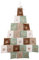 Rayher 46555000 Calendario de Adviento con forma de abeto, 95x64 cm, Para rellenar