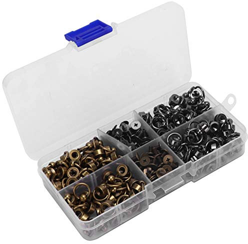 Tornillo del Perno Prisionero del Anillo del Chupete, instalación Simple Pernos prisioneros de Bola Remaches Pernos de Remache Tornillo Herramienta para Manualidades para Interfaz de Bolsa