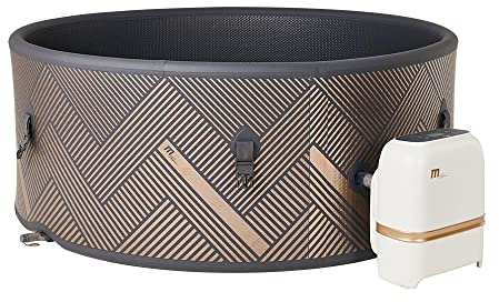 Tempo Style - Piscina Idromassaggio Circolare MSpa Diva Plus F-MO082W (8 Posti) | 192 x 65cm | 1120 litri | 144 getti d'aria massaggianti a 3 velocità | Copertura termica inclusa