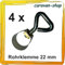 4x Rohrklemme für Zeltstange 22 mm, Vorzeltgestänge, Vorzelt, Wohnwagen, Camping