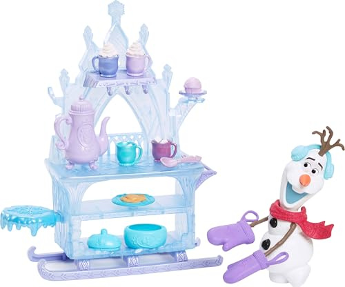 Mattel Mattel Disney Frost Olof-docka och tillbehör, lekset med släde med godsaker och Olof-docka, vagn med godsaker, mat med mera inspirerat av Frost: Vinterfestival, JBG55
