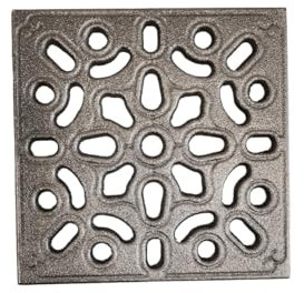 LUNA WAY CAST IRON - Grille de Ventilation en Fonte pour Cheminée et Poêle | Design Moderne et Intemporel | Convient pour Hottes, Ventilation, Poêles | Épaisseur Centrale 1 cm (15 x 15 cm)