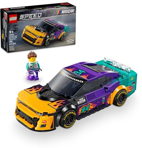 LEGO Speed Champions NASCAR Next Gen Chevrolet Camaro ZL1, Model Racecar Building Set, NASCAR Collectible Racing Toy for Kids Ages 9 and Up, 76935
