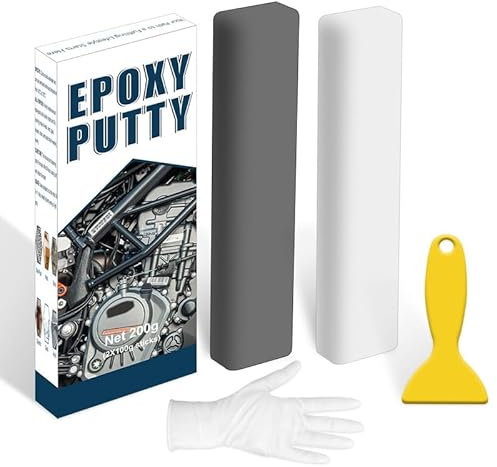 200 g de mastic epoxy, réparation rapide de différentes fissures et défauts, peut être utilisé comme remplissage de métal, remplissage de bois époxy et réparation de remplissage en plastique, plombier