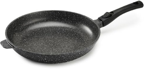 Pradel Excellence - PCUI001004 - Premium Aluminiumguss-Pfanne Ø32cm - Antihaftbeschichtung in Steinoptik - Abnehmbarer Griff - Alle Herdarten, Induktion & Ofen