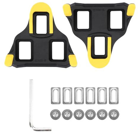 VINEST 1 Paar Cleats Set für SPD Cleats, Bike Ersatzcleats für Shimano Cleats, Rennrad-Pedalplatten für SPD SL Cleats, mit 13 Teile der Sicherungsplatte, für Radrennen Wettkampfradfahren