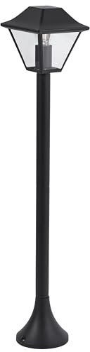 Modern trädgård Utomhus Pollare Lampa Lykta 94 cm Aluminium Svart Gosaba