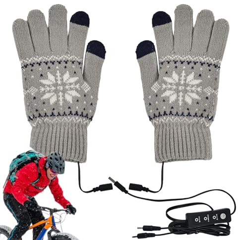 Termiska handskar för män - Handskydd på vintern, 3 lägen elektriska handvärmare, pekskärm, cykelhandskar, handvärmare för kallt väder, för send
