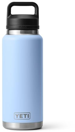 YETI Rambler 36 oz Bottle, Leakproof, Vacuum Insulated, Stainless Steel with Chug Cap, Big Sky Blue