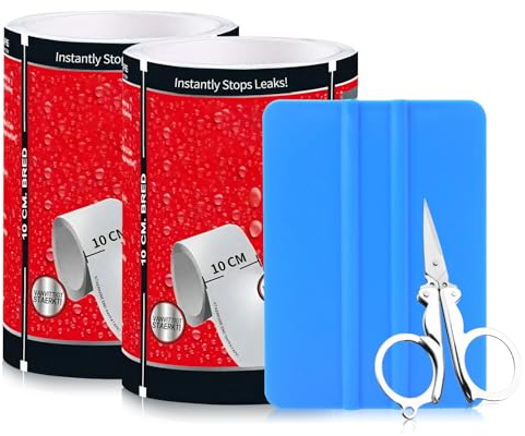 RoserRose - Kit de reparación de Piscina (10 cm × 150 cm), Adhesivo Submarino - Kit de reparación de Cama de Agua para película de Piscina, Barco Inflable, colchón neumático y Cama de Agua, Cinta