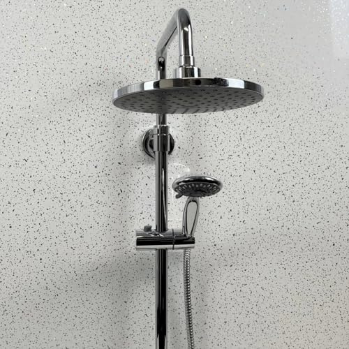White Sparkle Shower Panels 1200m x 2400mm x 10mm Easy to Install PVC Made Wet Wall Panels