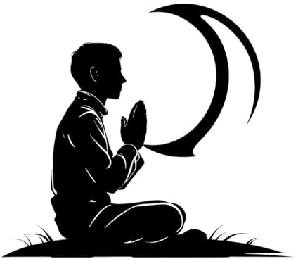 Silueta poderosa de una persona con las manos juntas Pegatinas artísticas de vinilo 42x48.4cm Pegatinas para vidrio Negro