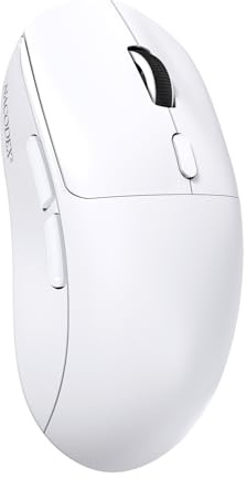 A.JAZZ NJ07 SUPERLIGHT Souris Sans Fil Pour Ordinateur, BT/2,4 GHz/USB-C, Poids Plume de 67g, 12800 DPI, Batterie 300 mAh, 1K Polling Rate, Souris Silencieuse Pour Jeux et Bureau Pour PC/Mac- Blanc