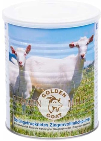Golden Goat Getmjölkspulver 2x 400g – Nya Zeeland | Helgetmjölkspulver utan tillsatser – för kaffe, matlagning och som mjölkalternativ, även lämpligt för hund och katt
