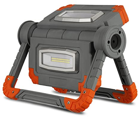 REV 2620011710 FLEX POWER, LED Arbeitsleuchte mit Akku, 2x10W, 2x900lm, IP20, grau-orange