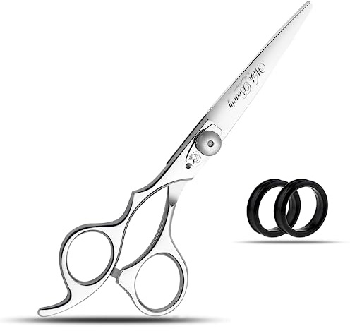 Glamified - Forbici professionali da barbiere per mancini, 16,5 cm, forbici da taglio per capelli mancini per donne