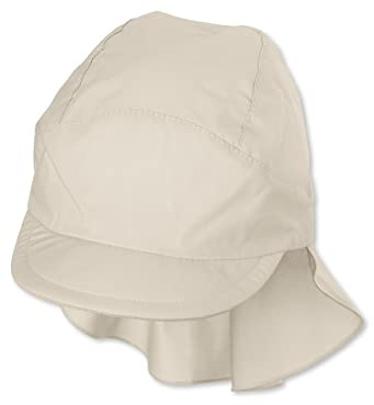 Sterntaler Unisex barn skärmmössa med nackskydd, barnmössa, beige, normal, Beige