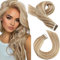 Moresoo Tape Extensions Echthaar Blond Invisible Tape Extensions #P6/60 Highlight Blonde Haarverlängerung Tape Echthaar Extensions 50cm 20 Stück 50 Gramm
