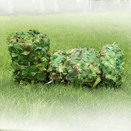 Camo Netting Camouflage Netting Military Camo Nets 2x6m 1x11m 3.5x7m 4x5m 8.5x12m 7x9m Camouflage Mesh Netting Sunshade Fence Tarp Blind Hunting Shooting Sunscreen Nets(Size:1.5x5m)
