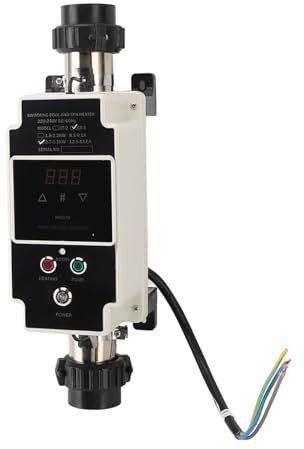 Riscaldatore per Piscina da 2,7 a 3,3 KW, Scaldabagno Elettrico per Piscina, Termostato per Vasca Idromassaggio con Display Digitale per Vasca Idromassaggio Vasca Idromassaggio da 220 a 240 V