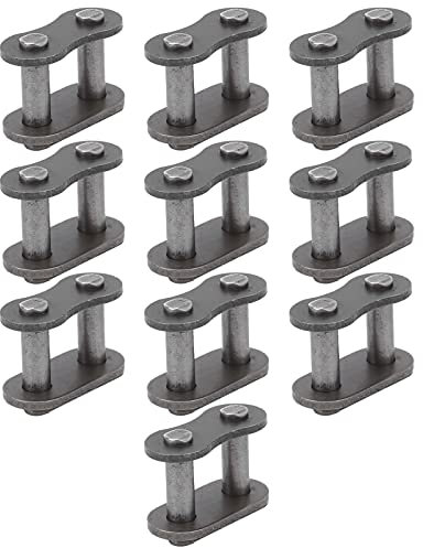 10 eslabones maestros de eslabones de cadena 428, eslabones de cadena de rodillos de acero al carbono, conector de eslabón de fijación de cadena de motocicleta de acero para