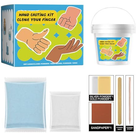 Handabdruck-Set – Handgips-Modellbausatz, DIY-Gipsstatuen-Modellbausatz, Handabdruck, Handabdruck-Set, Handabdruck, Skulptur, Souvenir, Geschenk Für Paare, Jahrestag, Hochzeit, Familie