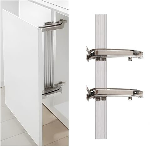 foriy Lateral Opening Door Hinge Set Sliding Door Hinges Load-Bearing 15.4lb Heavy Duty Hinge 180°Parallel Opening Cabinet Wardrobe Door Sliding Hidden Door Hinge Bookshelf Door for Hidden Room