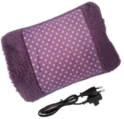 Decolores | Bolsa De Agua Caliente Eléctrica Recargable | Tamaño 18 X 25 Cm, Duración 3 Horas, Apagado Automático, Alivio Dolores Musculares Y Menstruales, Calor En 15 Min | Cojin Termico | Morado