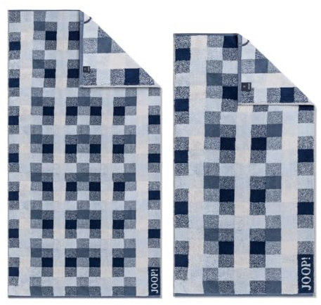 Joop! Handtücher Vibe 1699 11 Ozean Karo Kariert Gemustert Blau Marine Handtuch Duschtuch Frottiertücher, Größe:Duschtuch 80x150 cm