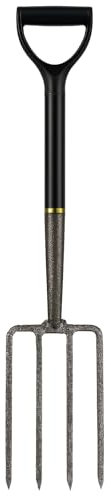 RANRHA Heavy-Duty Garden Fork with Steel Tines – Ergonomic D-Handle, 102cm Length – Ideal for Digging, Aerating & Turning Soil