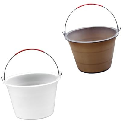 SHINEOFI 2pièces Seau à Ciment Plastique Épais De Stockage Anti-écrasement Seau De Chantier De Ciment De Stockage