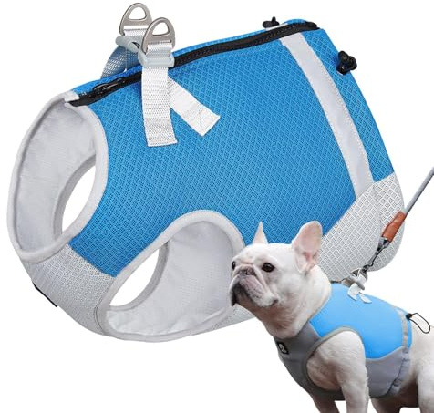 Arnés de chaleco de refrigeración para perro, chaleco de tela refrescante de 3 capas para perro, cómodos chalecos para cachorros con tiras reflectantes y hebilla ajustable para verano, senderismo