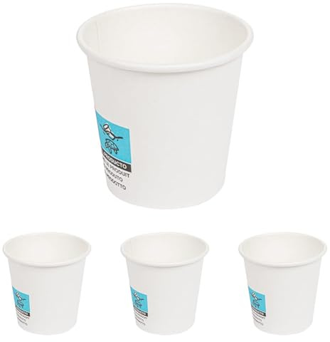 García de Pou 50 Unités - Gobelets Boissons Chaudes 1 Paroi 'Espresso' 70 ml 230 plus 18 Pe g/m2, Ø 5/3,5 x 4,9 cm Blanc Carton (Lot de 4)