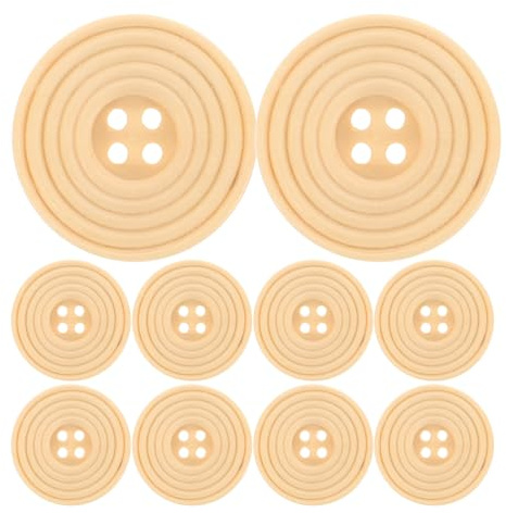 MUELODSIC 100 Pezzi Bottoni di Legno Vintage 25 CM per Cucito Fai da Te Bottoni Decorativi per Vestiti e Cappotti Pulsanti Piccoli in Legno Naturali per Artigianato e Sostituzione