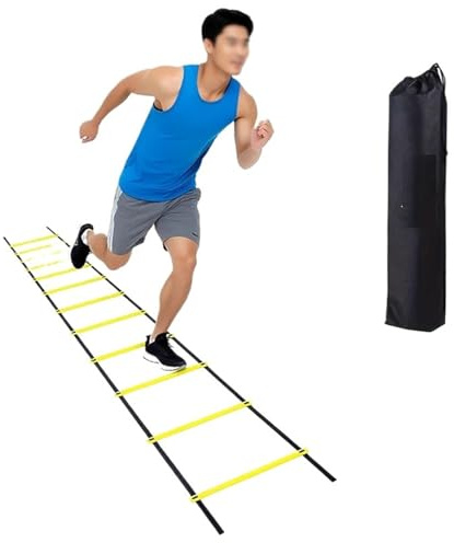 KHASCBNF koordinationsstege agility-stege, nylonband för hastighetsträning och sportig flexibilitet, smidighet fotbollsträning, energiledarutrustning fotboll koordinationsstege