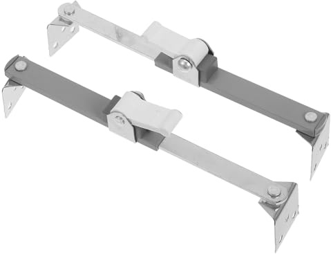 Mikikit Support Mural TV Anti-basculement Réglable en Fer Argenté 2pcs, Compatible Écrans Plats 14-20cm, Sécurité Garçon et Filles et Animaux, Fixation Murale Robuste