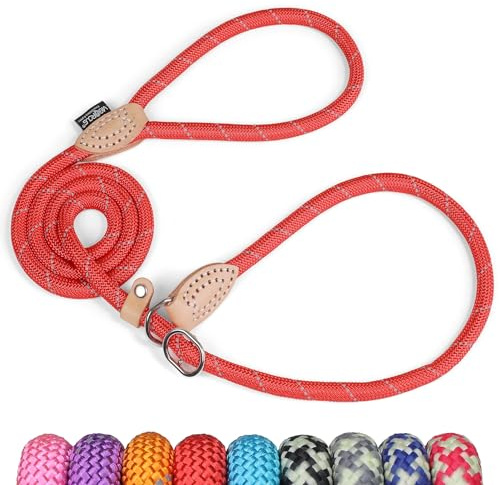 Grand Line Laisse de dressage anti-traction réfléchissante, 1,5 m, durable, sans collier, pour chiens et chiots
