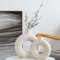 Kreative vase Moderne Wohnkultur,Vasen für pampasgras,Handmade vase weiß Keramik Getrocknete Blumen Kunsthandwerk Ornamente für Büro Haus Deko Dekoration,Beige,2pcs