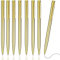 TIESOME 8pcs Oro Bolígrafo, 1mm bolígrafo retráctil bolígrafos de tinta negro haga clic en bolígrafo bolígrafo de tinta de gel para la boda de negocios estudiantes de oficina profesor (oro)