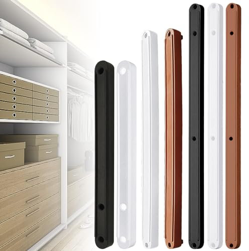 Rieles para cajones de plástico, 10 pares, 180 mm - 298 mm, 3 agujeros, color blanco, 298 mm