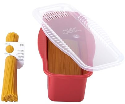GoodCook Microwave Pasta Cooker with Strainer Lid and Cooking Guide, Microwave Noodles Cooker, Cooks up to 4 Servings of Pasta
