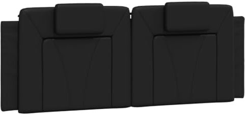 vidaXL Kopfteil-Kissen Schwarz 140 cm Kunstleder