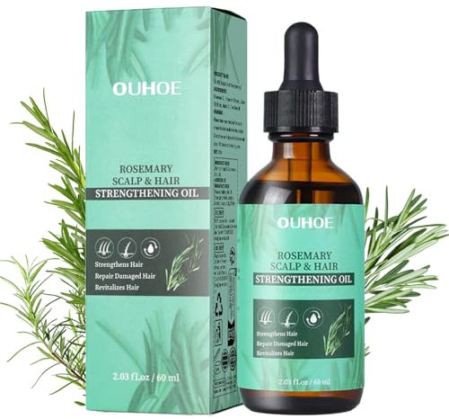 Olio Di Rosmarino Naturale per Capelli - Organico per la Cura e Cuoio Capelluto - Riparazione e Accelerazione Della Crescita Dei