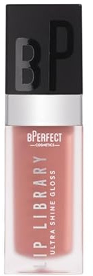 BPerfect Lip Library Lip Gloss – High-Shine Hydrating Gloss with Jojoba Oil – Shade Obsession (Peach Rose Nude)