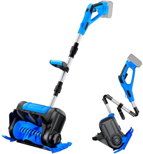 Quitanieves inalámbrico para batería Makita 21 V, quitanieves eléctrico (spazzola da Neve Wireless da 1000 W Fino a larghezza di lavoro 30 cm, distanza espulsione 8,5 m, profondità sgombero 17 cm)