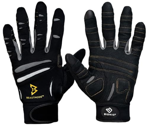 Bionic Men's Beastmode Full Finger Fitness Gloves (2X-Large)